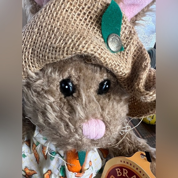 Brass Button Collectables Flora NWT Vintage Bunny Plush with jointed legs & arms - Picture 3 of 17